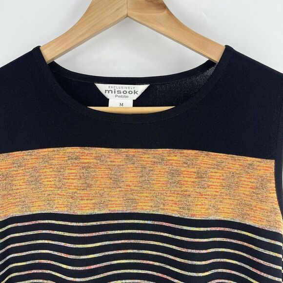 Exclusively Misook Sweater Set Size Medium Petite Cardigan Shell Tank Top 2 Pc - Picture 7 of 12